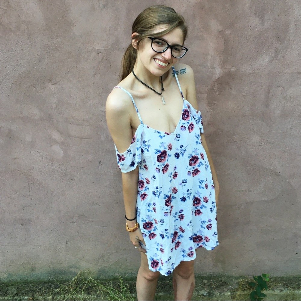 White floral dress